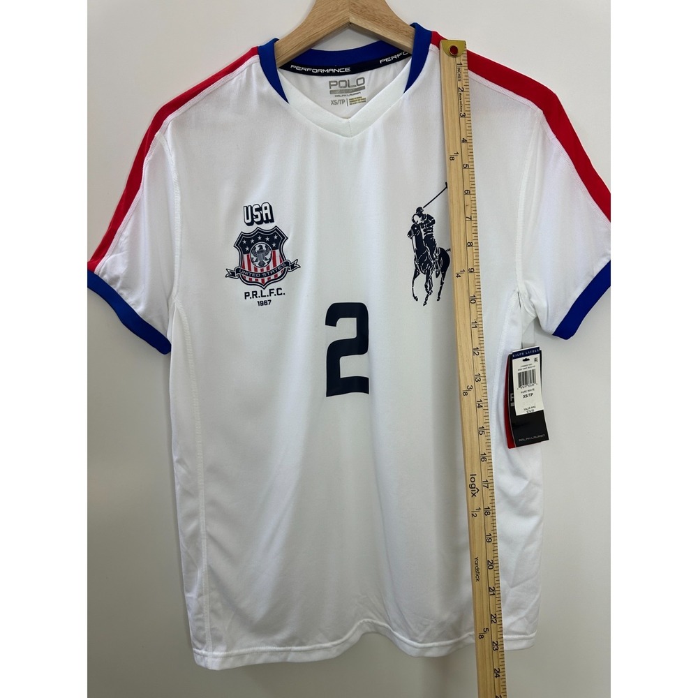 NEW Polo Sport Ralph Lauren USA Performance Shirt White Soccer Football Size XS - Picture 4 of 9